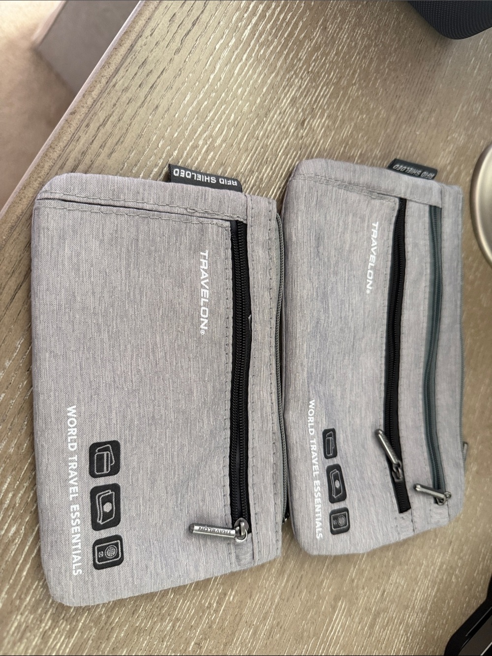 Travelon Light Gray RFID Travel Pouches Duo